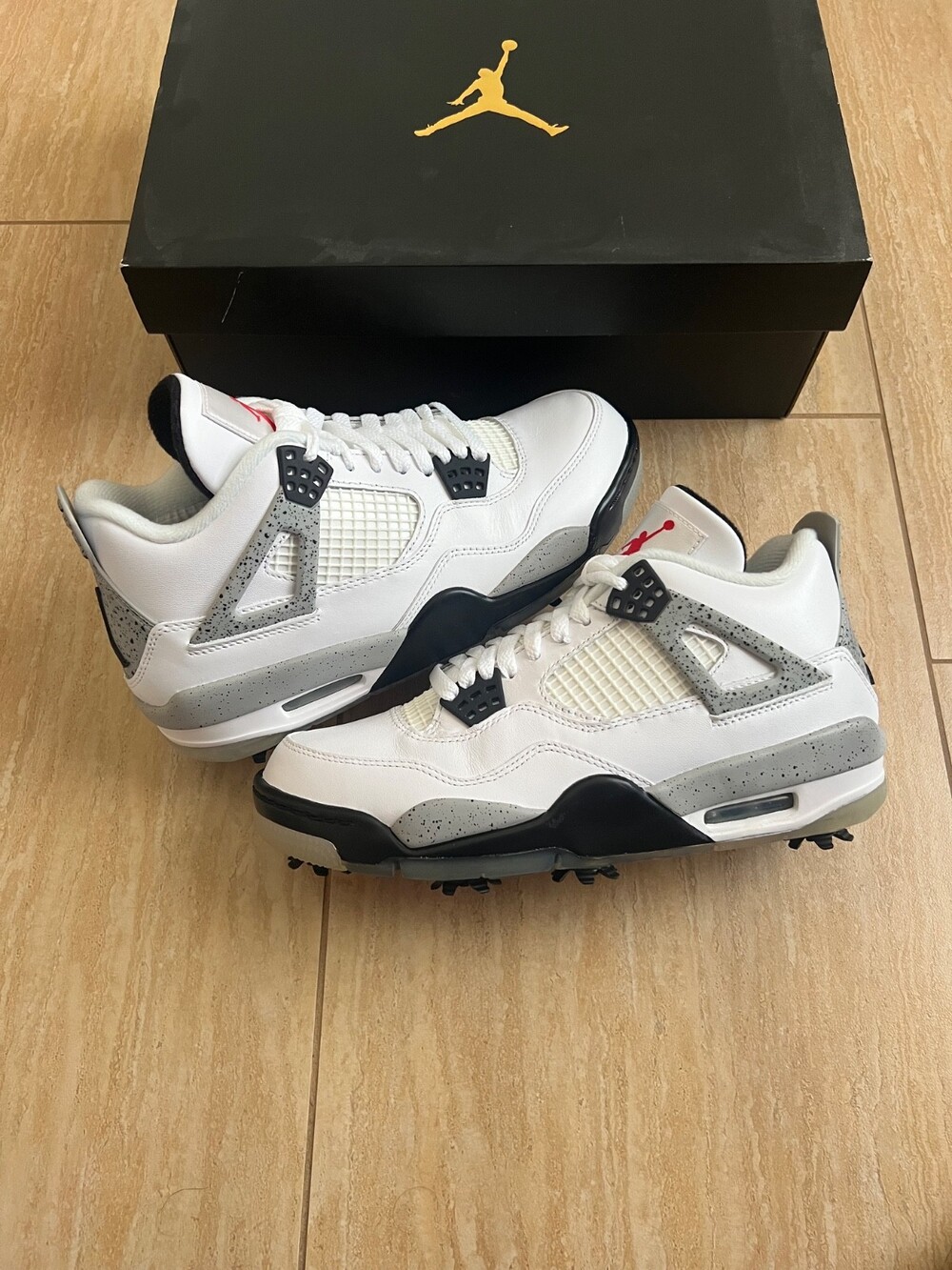 Size 7.5 - Jordan 4 Retro Golf White Cement Brand New With Box
